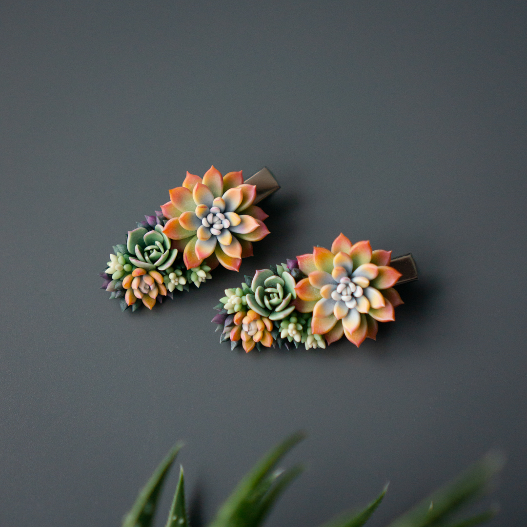 4_orange_succulent_hair_clip