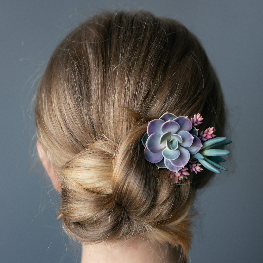 02_wooden_hairpin_with_echeveria_perle_von_nurnberg_senecio_serpens_sedeveria_pink_granite